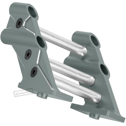 RC Aluminium Wheelie Bar Set & Wing Mount Upgrades Part for 1/10 KRATON 4X4 4S V2 BLX,OUTCAST 4X4 4S V2 BLX,Alloy Rear Wing Mount Stand Up Wheel Hops Up,Replace ARA320613,ARA320631,Titanium - color: Titanium(1 Set)