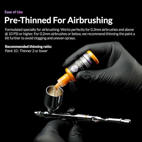 Gaahleri Kaleido Primary Matt 12-Color Set Water-Based Acrylic Airbrush Paint Kit for Scale Models, Gundam, Mecha, Cars & Miniatures – Pre-Thinned, High Gloss, Fast-Drying, with Thinner & Cleaner - color: 12 Primary Matt Colors Set