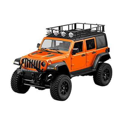 1/12 RC Rock Crawler MN-128, 4x4 4WD RC Jeep Truck, 2.4GHz Remote Control Off Road Car with LED Lights for Adults, Hobby Grade RTF Toy Vehicle Gifts（Orange） - color: Orange