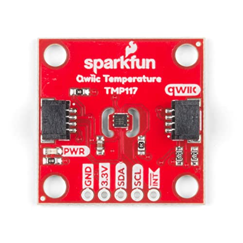 SparkFun High Precision Temperature Sensor - TMP117 (Qwiic) | Programmable temp alert limits Operating voltage 1.8V-5.5V 16-bit resolution NIST traceability Maximum range -55°C to 150°C
