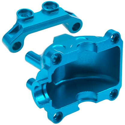 ShareGoo Metal Differential Gearbox Cover Diff Housing Case & Upper Arm Compatible with Tamiya TT02 TT-02D TT-02B TT-02FT 1/10 RC Car (Blue) - color: Blue