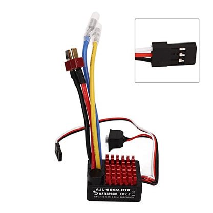 60A Brushed Waterproof ESC 6V 2A Output for 540 550 380 370 Motor 1/10 RC Car Boat Accessories