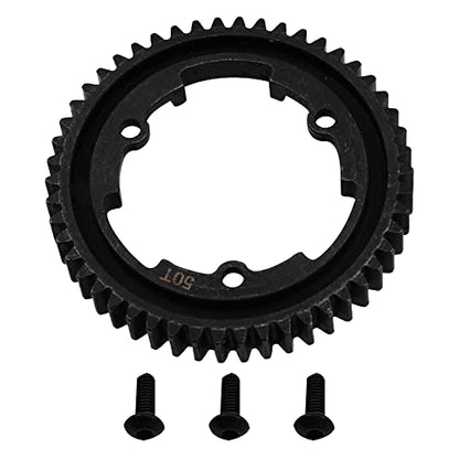 Steel 50T Spur Gear 1 Mod M1 Main Gear Compatible with Traxxas 1/5 X-Maxx 6S 8S 1/10 Maxx 4S 1/10 E-Revo 2.0 VXL 1/7 XO-1 Upgrade Part (50T)