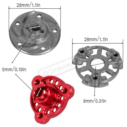 RC 48P 90T Spur Gear w/ 17T 19T 21T & Slipper Clutch Slipper Rebuild Kit Pressure Plate RC Upgrades Part for 1/10 Rustler/Stampede/Bandit 2WD VXL XL-5,Slash 2WD (VXL),Red - color: Red( 1 Set )