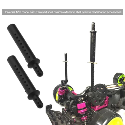 The Lord of the Tools 8PCS RC Body Post Extension Compatible with RC HSP 1/10 Model Car RC Car Body Post Replacement Parts Plastic, Black