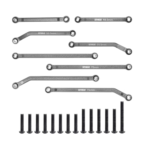 High Clearance 4 Links Set Aluminum Linkage for Traxxas 1/18 TRX4M K10 F-150 Upgrade Parts RC Crawler Car (Titanium) - color: Titanium