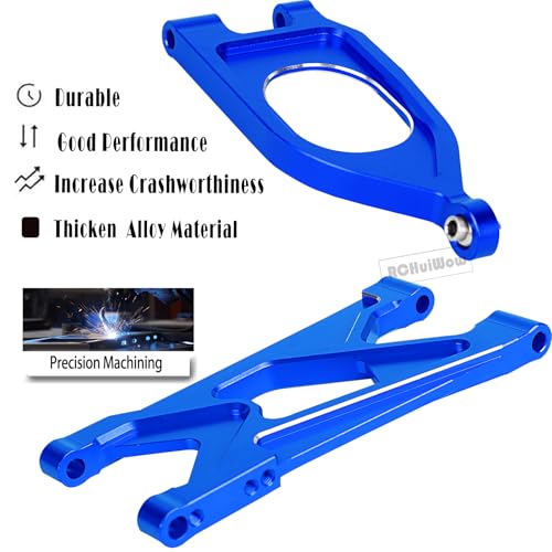 RC Suspension Arms Upgrades Part for 1/10 Gorgon 2WD RTR Brushed Monster Truck(ARA3230T1), Alloy Aluminium Front Upper& Front Lower& Rear Suspension Arms A arms, Navy Blue - color: Navy Blue(6pcs)