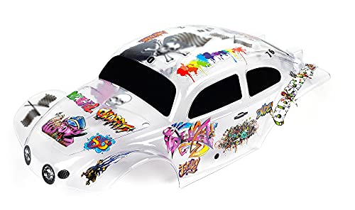 SummitLink Custom Body Clear Unpainted with Stickers Compatible for 1/10 Scale RC Car or Truck (Truck not Included) STB-C-01