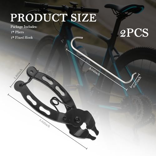 Bike Chain Tool,2-in-1 Two-Way Arc Snap Design Bicycle Chain Tool for Quick Dismantling & Installing,Multi-Function Master Link Pliers with Return Spring Fit for 6-12 Speed Chains