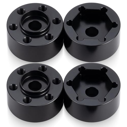 4Pcs RC Aluminum Wheel Hex Hub 15mm Offset Extension Hex Drive Adapter for 1.9/2.2inch Beadlock Wheel Rim Compatible with Axial SCX10 90046 Redcat TRX4 Gen7 D90 CC01 1/10 RC Crawler