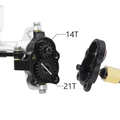Aluminum Front Rear Portal Axle Complete Set+Brass Knuckle Cover for FMS FCX24 Power Wagon K5 FCX18 LC80 RC Crawler Upgrade Part