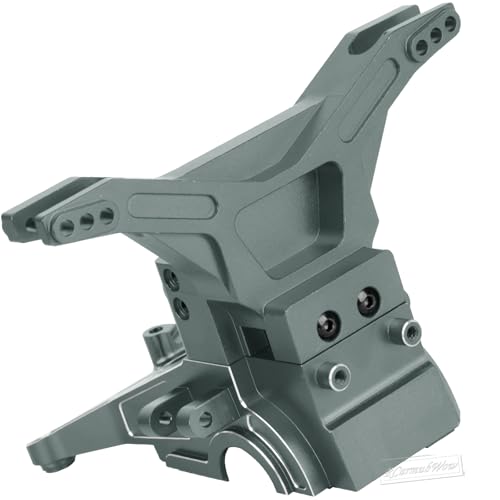 RC Transmission Case Upgrades Part for 1/10 Kraton 4x4 4S V2 BLX,Outcast 4x4 4S V2 BLX,Alloy Aluminium Front Rear Transmission Case Gearbox Case,Titanium - color: Titanium-front&rear