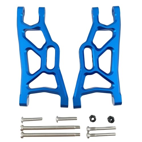 Aluminum Front Lower Suspension Arms for 1/10 Slash 2WD RC Car (Blue) | 3631,A-Arms,CNC Machined,Heavy Duty,High Strength,Precision Fit,Wear Resistant,Durable,RC Upgrade Parts - color: Blue