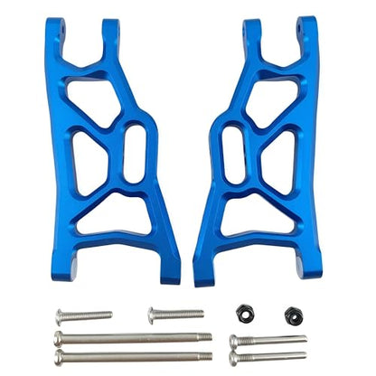 Aluminum Front Lower Suspension Arms for 1/10 Slash 2WD RC Car (Blue) | 3631,A-Arms,CNC Machined,Heavy Duty,High Strength,Precision Fit,Wear Resistant,Durable,RC Upgrade Parts - color: Blue
