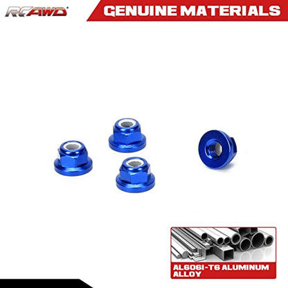 RCAWD Wheel Nuts for 1/7 UDR Unlimited Desert Racer 85086-4, New Maxx 1/10 Monster Truck 89086-4 89076-4 Upgrades, Hubs Hex Adapter M5 5mm Flanged Nylon Hop Ups Parts for #8447 Blue - color: Blue