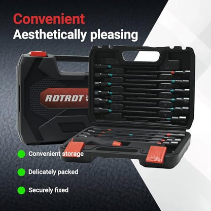 21-Piece Magnetic Nut Driver Set - SAE (1/4" to 9/16") & Metric (5mm to 15mm) Nut Driver Set with Non-Slip Silicone Grip Handle - Cr-V Magnetic Socket set - size: 21-Piece Magnetic Nut Driver Set