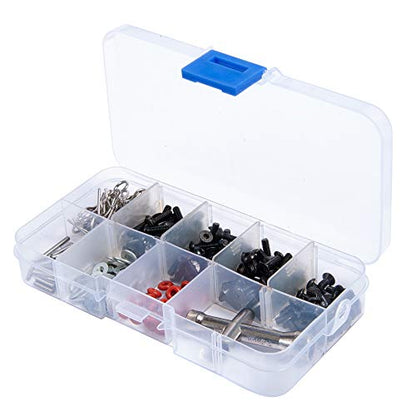 270Pcs Metal Repair Tool Screws Box Set Screws Bolt Pin Shim Gasket for HSP 1/10 Remote Control RC Crawler Car Parts