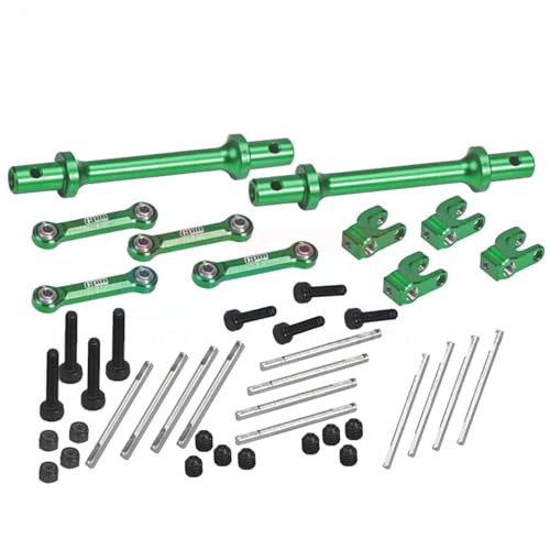 Levigo Aluminum RC Front Rear Anti-roll Bar Set Compatible with LOSI 1/18 Mini LMT 4X4 Brushed Monster Truck RTR-LOS01026, RC Upgrade Parts Anti-Sway Bar Kits, Green