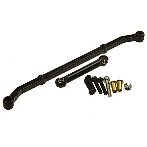 2pcs Aluminum Steering Link Arm Tie Rod for 1/10 RC Axial SCX10 | Long-144mm, short-54mm