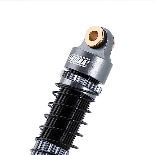 INJORA 53mm Aluminum Threaded Oil Shocks for 1/18 TRX4M Upgrade, Titanium - color: Grey
