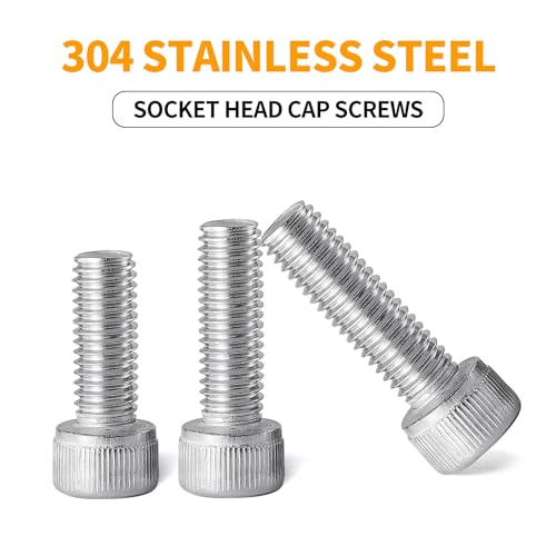 M5 x 20mm 25mm 30mm 35mm 40mm Socket Head Cap Screws Bolts, Stainless Steel 304, Metric Allen Hex Drive, Fully Threaded, Bright Finish, 50PCS - size: Hex Socket Head M5x20/25/30/35/40mm