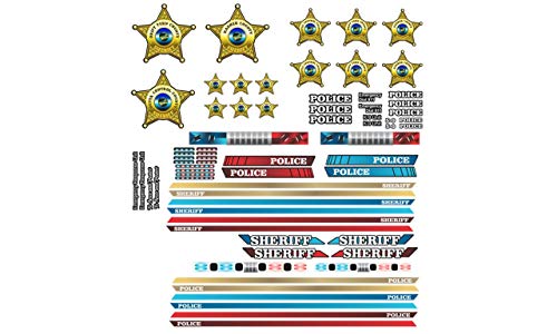 RC Car Truck Decals Stickers - Sheriff - Choose from 2 Set Styles 1/10 1/8 Scale (Modern Style Set) - color: Modern Style Set