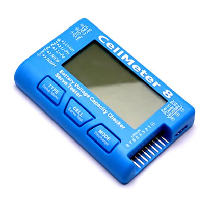 RC CellMeter 8 Digital Battery Capacity Checker Battery Voltage Tester LCD Backlight for LiPo Life Li-ion NiMH Nicd