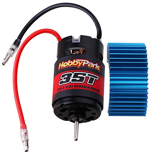 HobbyPark 35T Motor 550 Brushed Electric Engine w/Heatsink for 1/10 RC Crawler Cars Traxxas TRX4 TRX6 Axial SCX10 Redcat Gen7 Gen8 RC4WD - size: 35T