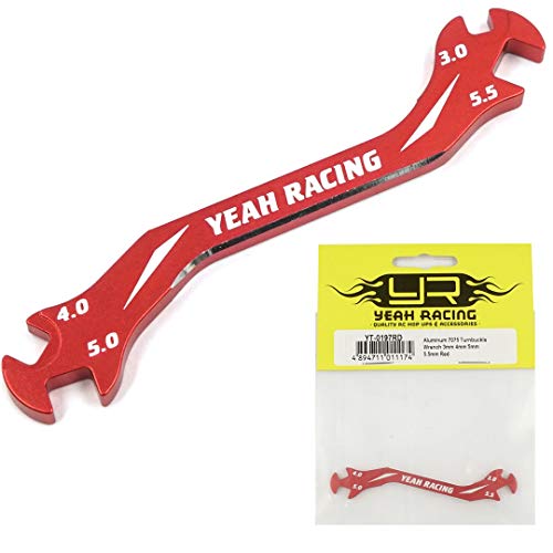 Aluminum 7075 Turnbuckle Wrench 3mm 4mm 5mm 5.5mm Red / Yeah Racing / YT-0197RD