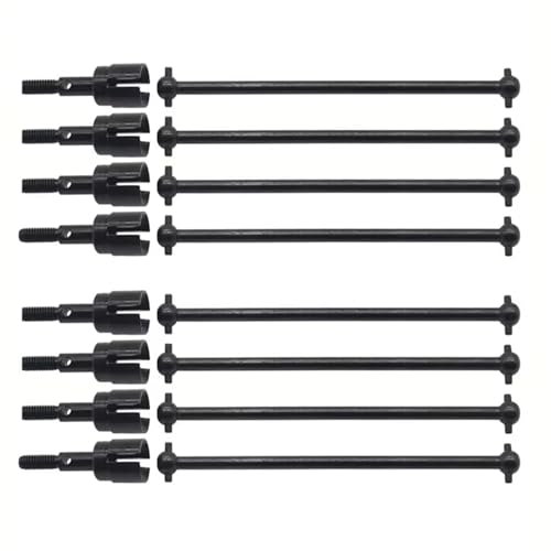 for HSP 94111 94108 94170 8Pcs Steel Dogbone Drive Shaft & Wheel Axle Replacement 08029 02033 For1/10 RC Car Parts,Black RC Car Repair Kit