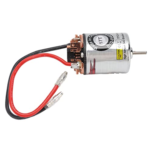 Generic 540 Brushed Motor, Iron with External Replaceable Carbon Brush, High Torsion Strong Magnetic Force for RC Climbing Car Axial Scx10 1/10 Refitting (17T) - size: 17T