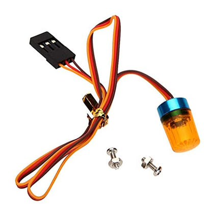 RC Multi-Function Ultra Bright LED Flash Lights Alarm Lamp with Strobing-Blasting/Flashing/Rotating Mode for RC Model Police Engineering Truck Car (Orange) - color: 13x18mm, Red