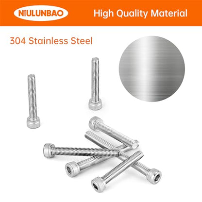 M5 x 30mm 35mm 40mm 45mm 50mm Hex Socket Head Cap Screws Bolts 304 Stainless Steel Allen Hex Drive Metric Machine, Fully Threaded, Assortment Kit 50PCS - size: M5 x 30/35/40/45/50mm (50PCS)