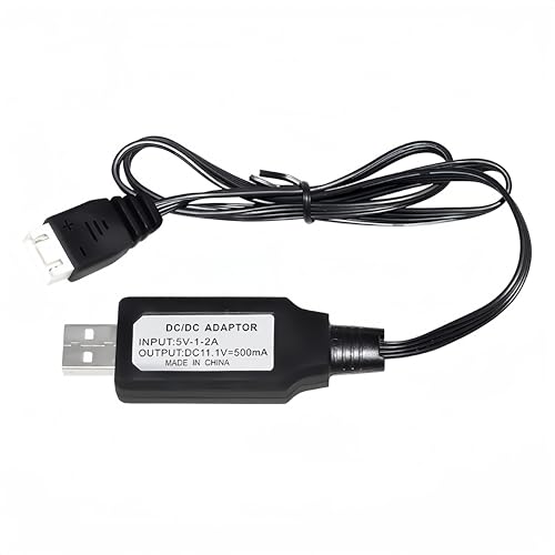11.1V XH-4P 500mah USB Charger Cable for 11.1V 3S 3 Cell Lipo Battery RC Toys,Splatter Ball Gun, RC Car, RC Boat,RC Trucks and RC Plane