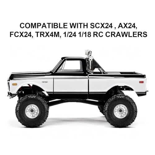1.0" Beadlock Aluminum Wheels and Soft Rubber Tires for Axial SCX24, Traxxas TRX-4M, FMS FCX24, 1/24 1/18 RC Crawler Upgrade, Pre-Assembled Set of 4, Wrench Included (Silver-Gray) - color: Silver-gray