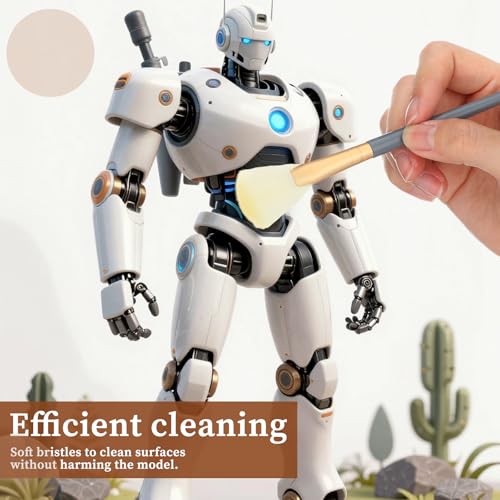 12 Pcs Model Cleaning Kit Include Soft Brush with Handle Dust Plastic Removal Air Blower Storage Bag Professional Model Dusting Brush for Statue Collectible Camera Miniature Figurine Craft