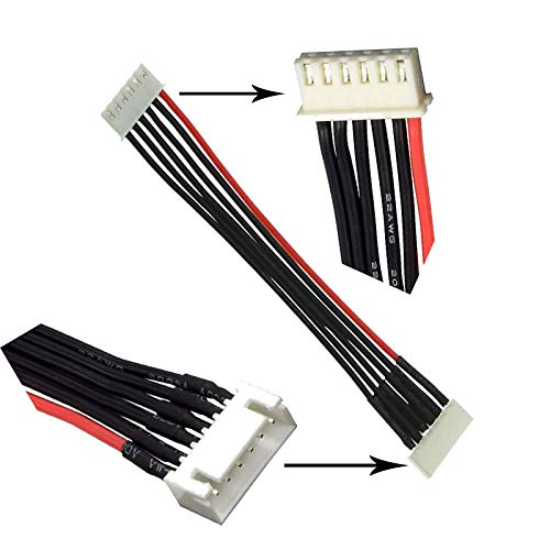 10pcs 5S 6Pins Balance Extension Cable JST-XH Connector Male to Female Plug Lipo Adapter with 5.9inch 22AWG Silicone Wire (5S 6Pins) - size: 5S 6Pins