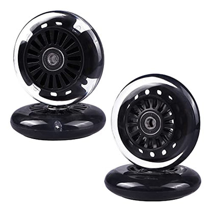 90mm Wiggle Car Polyurethane Replacement Wheels Set for Upgrades for PlasmaCar Ride-on Toys Wiggle Car Replacement Wheels, 4-Pack (Black) - color: Black