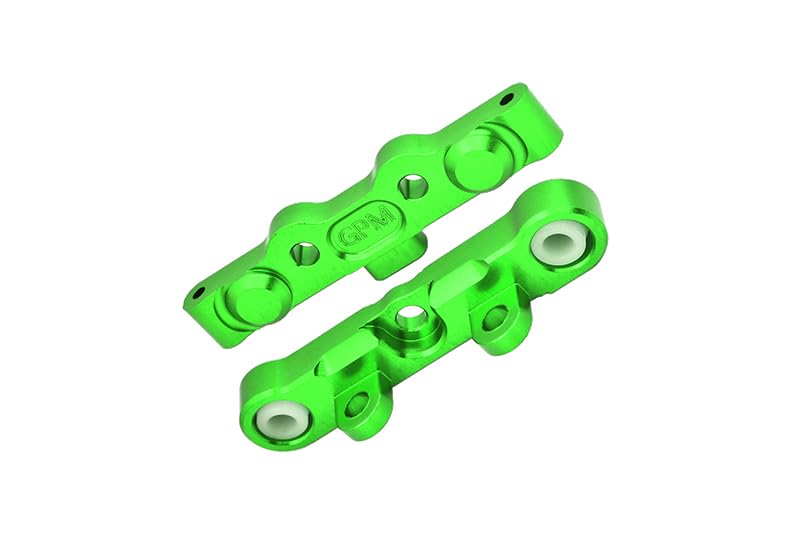GPM 7075 Alloy Rear Hinge Pin Brace Set for Tekno 1/10 MT410 2.0 4X4 Pro SCT410 2.0 (Green) - color: Green