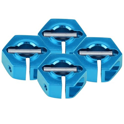 4 Pcs Universal Wheel Hex Hub Adapters,12mm Wheel Hex Mount with Pins and Screws,Wheel Hex Drive Adapters Hub RC Model Vehicle Accessory for RC Spare Part RC Car Upgrade Parts (6.0MM Blue) - size: 6.0MM blue