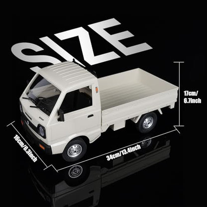 ARRIS WPL D14 1/10 RC Kei Truck 4WD with 280 Brushed Motor RTR | Realistic Mini Truck Body, Proportional Control, DIY Upgrade Ready, Hobby Driving Fun - style: WPL D14 White