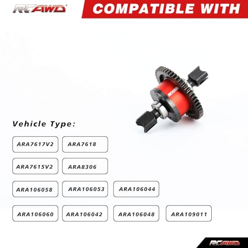 RCAWD 40CrMo 50T Center Differential for Arrma 1/7 Felony Infraction Mojave 6s Diff Gear 1/8 Typhon EXB Talion Outcast 6S BLX Upgrades Part