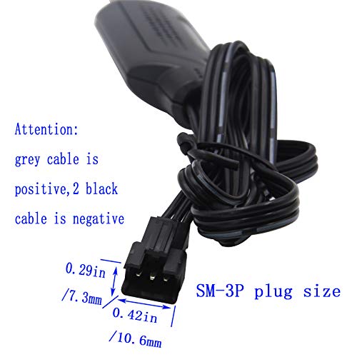 Blomiky 2 Pack 7.4V SM-3P Plug Charger Cable for 7.4V 2S 600mAh 900mAh 1200mAh 1300mAh 1500mAh Li-ion Battery/SM-3P USB 2