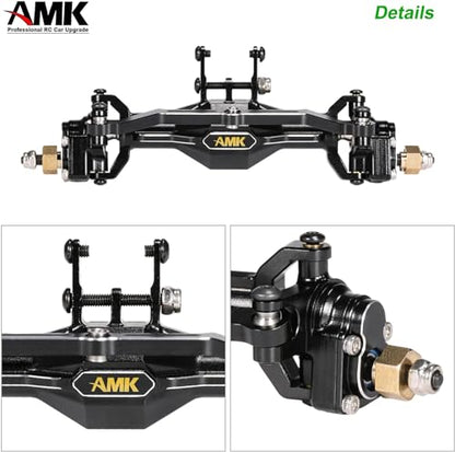 AMK TRX4M Brass Portal Axle Upgrade Kit Complete Set, Front Axles and Rear Axles with 7mm Hex Wheel Hubs and 4mm Adapters for 1/18 RC Crawlers TRX4M Upgrades, Bronc, Defend K10