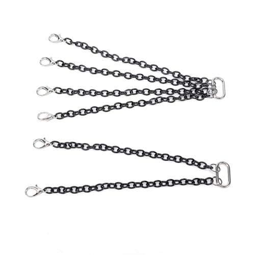 Asixxsix 2pcs Metal Trailer Chain with Tow Hook and Lobster Claw Hooks for RC Crane Model 1/50 DIY Decoration Accessories, for Crawler Climbing Car Upgrade Parts (12CM) - size: 12CM