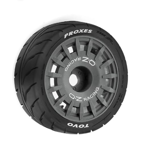 1/10 RC On Road Tires OD 2.68" and Plastic Rally Wheels Rims 12mm Hex for 1:10 Scale Drift Racing Street Touring Car Tamiya TT01 TT02 Traxxas XV02 XV01 TA06 HPI KYOSHO PTG2 A959 4PCS (Gray) - color: Gray
