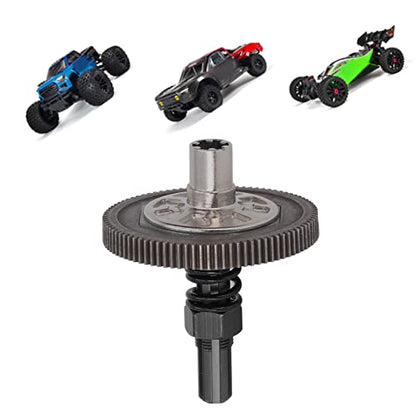 RC Car Differential Gear Set, Durable Metal Upgrade Parts High-Performance Slipper Assembly for 1/10 Scale Off-Road Racers and RC Hobbyists - color: Black