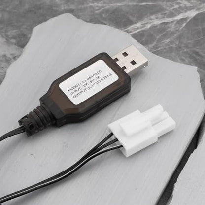 2S Life 6.4V 600mA USB to EL4.5-3P Plug Batteries Charging Wire for Most Model Remote Control Cars Trucks Speedboats