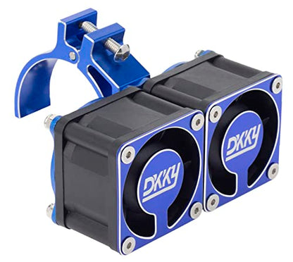 DKKY RC Motor Cooling Fan Heatsink 21000 RPM with 47-51mm Adjustable Mount for 1717 4985 Motors ARRMA Infraction Felony Limitless and Axial, Blue - color: Blue