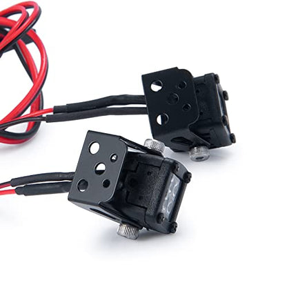 RC Car LED Lights Headlights Headlamp Square Lens Spotlight 2PCS Compatible with 1/10 RC Crawler Car TRX4 TRX6 Axial SCX10 90046 RR10 D90 Upgrades Parts (A-Striped) - color: A-Striped